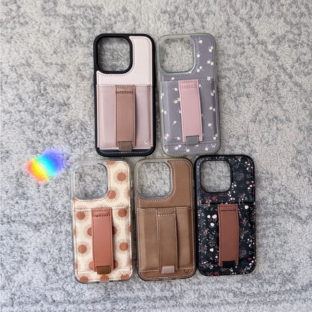 Lot of five Walli iPhone 14 Pro cases